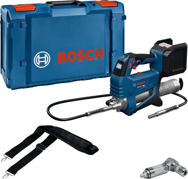 Bosch Blauw GFP 18V-10 Accuvetspuit | Solo in XL-Boxx | Incl. 90 Koppeling en Schouderband | Zonder Accu en Lader 06019N6001
