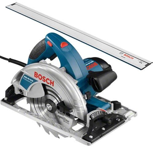 Bosch Blauw GKS 65 GCE cirkelzaag | met 1600mm geleiderail | in L-Boxx 0601668902