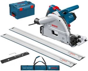 Bosch Blauw GKT 55 GCE invalzaag | 2x geleiderails | in L-Boxx