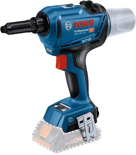 Bosch Blauw GRG 18V-16 C Professional | Accu Klinknagelpistool | 18V | Zonder accu en lader 06019K5000