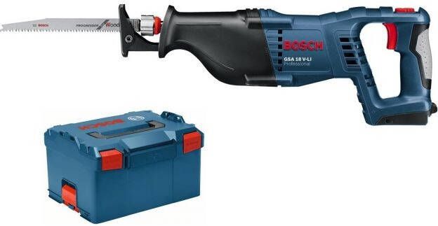 Bosch Blauw GSA 18 V-Li Solo | zonder accu&apos;s en lader | In L-Boxx 060164J007