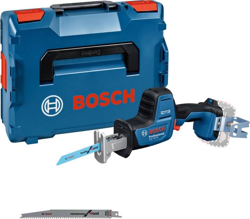 Bosch Blauw GSA 18V-24 Reciprozaag | Solo in L-Boxx | Incl. Zaagblad S922EF S2345X Haak | Zonder Accu en Lader 06016A5101