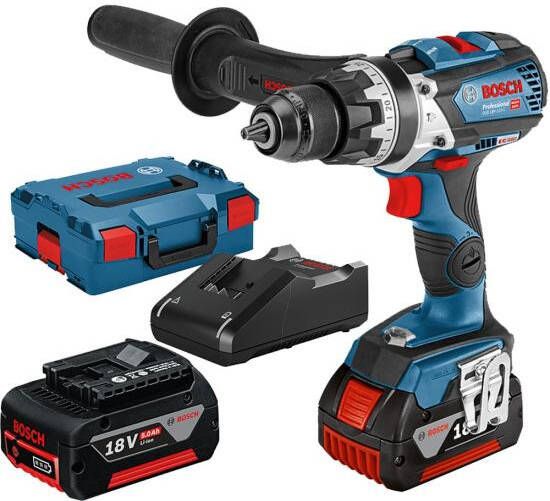 Bosch Blauw GSB 18V-110 C Professional | Accuschroef klopboormachine | 2x 18V 5.0Ah Li-Ion in L-Boxx 06019G030D