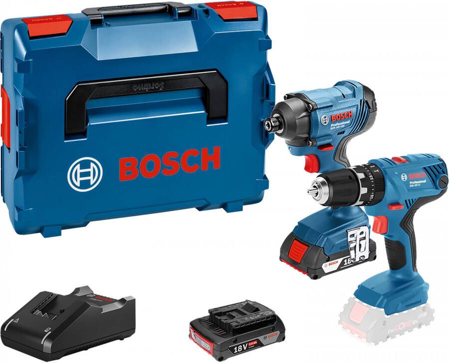 Bosch Blauw GSB 18V-21 Accu klopboormachine + GDR 18V-160 slagschroevendraaier | incl. 2x accu en lader | in L-boxx 0615990L41