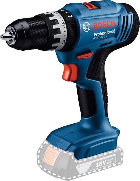 Bosch Blauw GSB 18V-25 Accuklopboorschroevendraaier | Solo (Accu en lader niet meegeleverd) 06019K9300