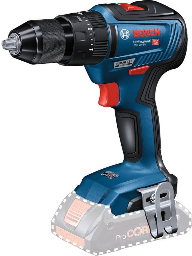 Bosch Blauw GSB 18V-55 Accuschroefboormachine | zonder accu en lader | 06019H5302