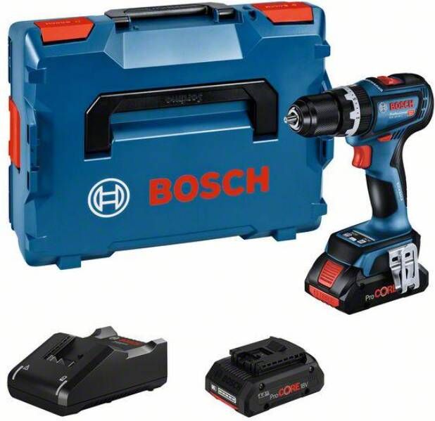Bosch Blauw GSB 18V-90 C | Accu Klopboormachine | 2 x 4 0 Ah ProCORE accu + lader + Bluetooth module | In L-Boxxx 06019K6105