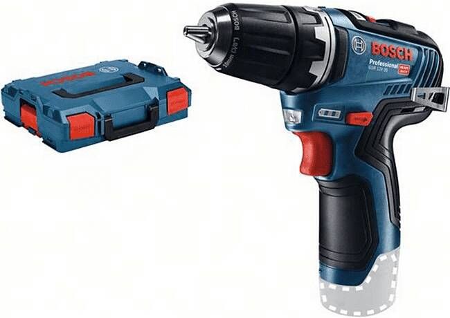 Bosch Blauw GSR 12 V-35 Solo Accu schroefboor 12v | zonder accu&apos;s en lader in L-Boxx 06019H8001