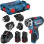 Bosch Blauw GSR 12V-15 FlexiClick Accuschroefboormachine + GFA 12-X 12-B 12-W 12-E 06019F6000 - Thumbnail 1