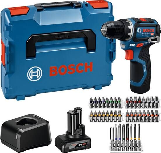 Bosch Blauw GSR 12V-32 Accuschroefboormachine | 1x GBA 12V 2.0Ah 1x GBA 12V 4.0Ah Lader GAL 12V-20 40 Accessoires 06019N7005