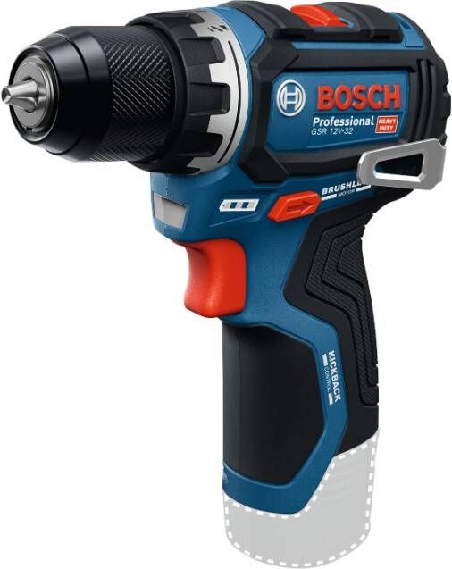 Bosch Blauw GSR 12V-32 Accuschroefboormachine | Solo | Zonder Accu en Lader 06019N7000