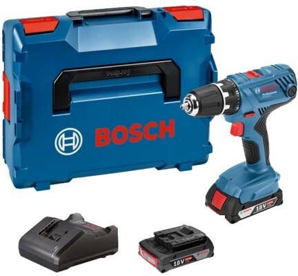 Bosch Blauw GSR 18V-21 Professional | Accu Schroefboormachine | L-Case | GBA 18V 2.0Ah 06019H100A