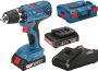 Bosch Blauw GSR 18V-21 Professional Accuschroefboormachine | 2.0Ah Li-Ion + lader GAL 18 V-40 in L-Boxx 06019H1008 - Thumbnail 1