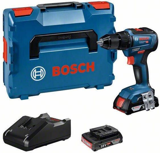 Bosch Blauw GSR 18V-55 Professional | Accuschroefboormachine | 2x 2 0 ah accu + snellader | L-Case 06019H5205