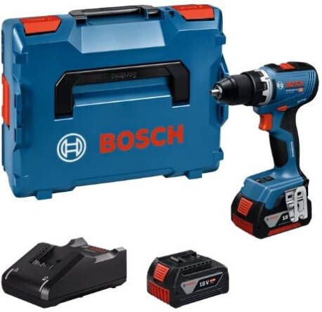 Bosch Blauw GSR 18V-65 accuboorschroevendraaier | 18V | Incl. GAL 18V-40 Snellader & 2x GBA 5.0Ah Accu 06019N3201