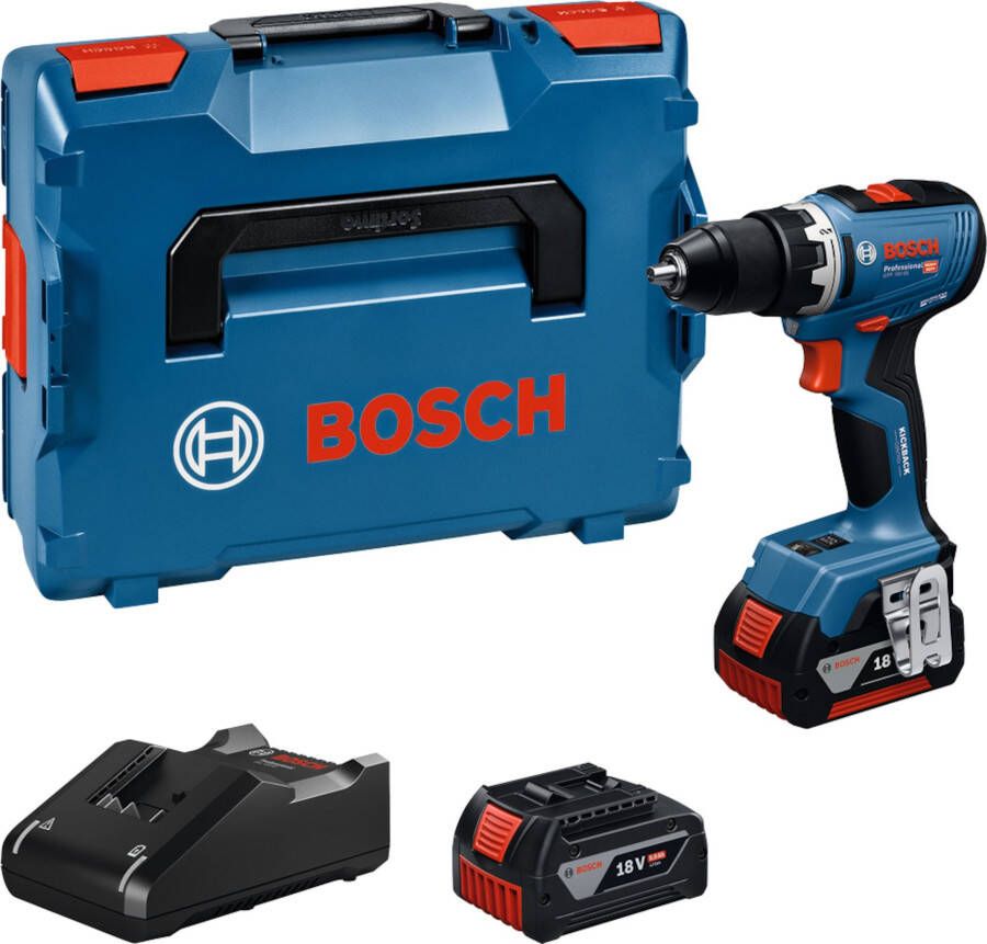 Bosch Blauw GSR 18V-65 accuboorschroevendraaier | 18V | Incl. GAL 18V-40 Snellader & 2x GBA 5.0Ah Accu 06019N3203