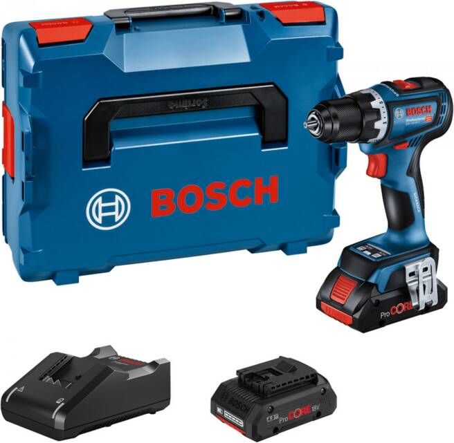 Bosch Blauw GSR 18V-90 C | accuschroefboormachine + GCY 42 bluetooth module in L-Boxx 136 | (2x 4 0 AH accu + lader) 06019K6005