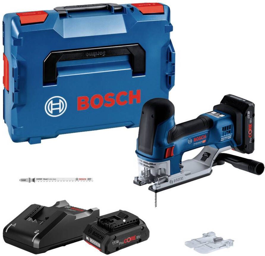 Bosch Blauw GST 18V-155 SC Accu Decoupeerzaag | 2 x 4 0 Ah accu + snellader | L-Boxx 06015B0002