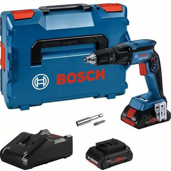 Bosch Blauw GTB 18V-45 Accu Droogbouwschroevendraaier | 2 x 4 0 Ah accu + Snellader | In L-Boxx 136 06019K7002