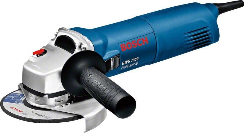 Bosch Blauw GWS 1000 | Haakse slijpmachine | 1000 W | 125 mm | 11.000 min-1 | Incl. koffer + diamantschijf