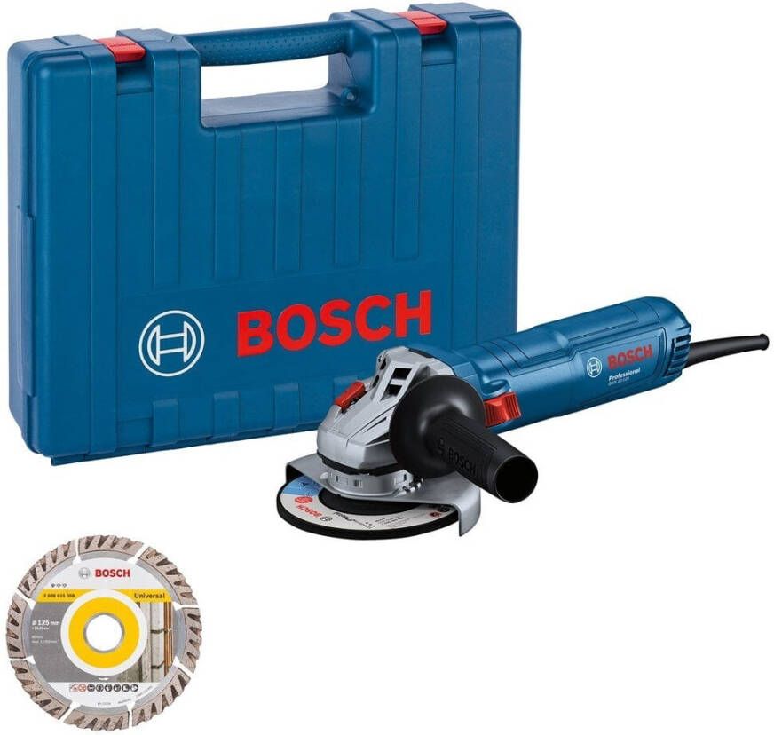 Bosch Blauw GWS 12-125 Haakse Slijper | Incl. koffer en diamantschijf 06013A6102