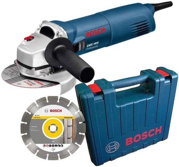 Bosch Blauw GWS 1400 Haakse slijper | 1.400w | + diamantschijf in koffer 0601824900