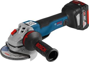 Bosch Blauw GWS 18V-10 PC Professional Accu haakse slijper | 18v 5.0Ah | in L-BOXX