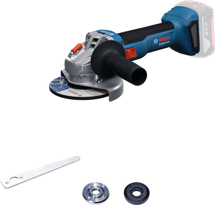 Bosch Blauw GWS 18V-8 Accu Haakse Slijper | Exclusief Accu&apos;s en Lader 06019N9000