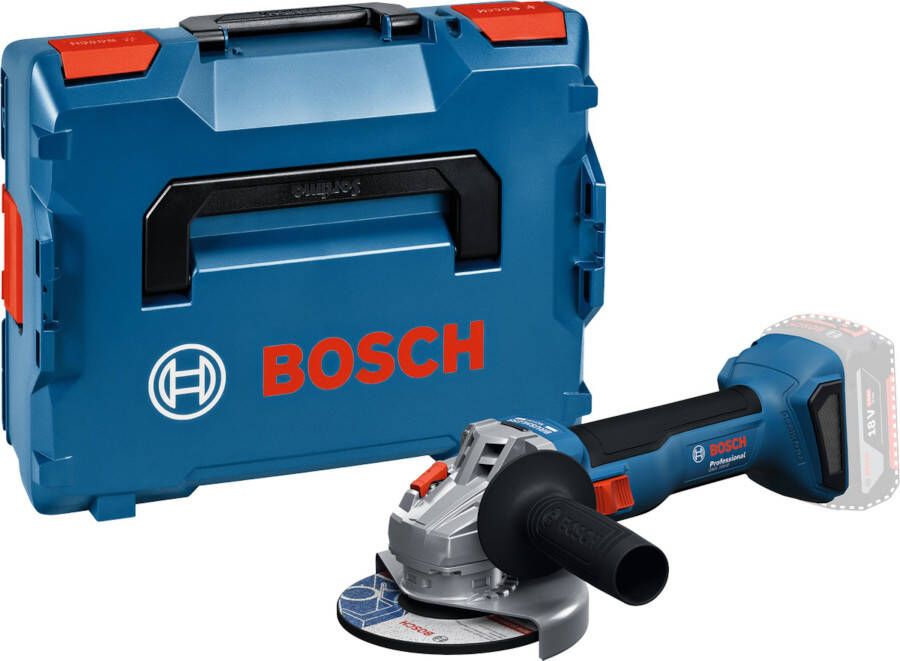 Bosch Blauw GWS 18V-8 Accu Haakse Slijper | Exclusief Accu&apos;s en Lader in L-boxx 06019N9001