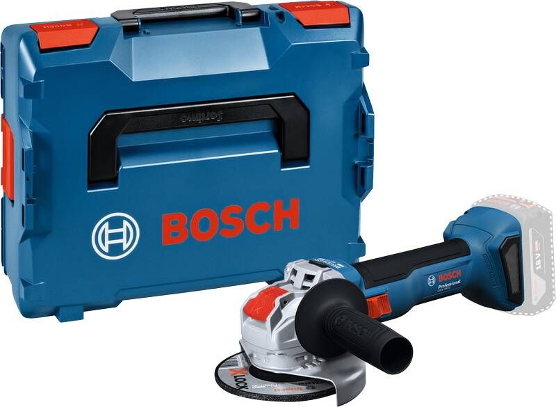 Bosch Blauw GWX 18V-8 Accu haakse slijper | Solo in L-Boxx | Zonder Accu en Lader 06019N9101