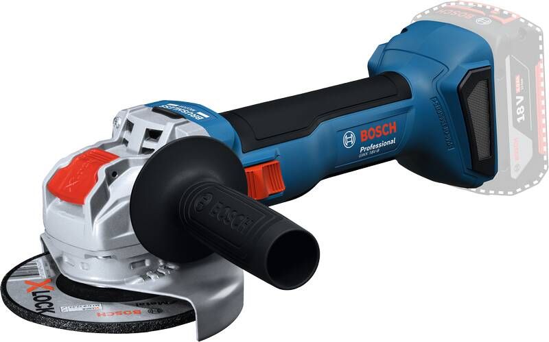 Bosch Blauw GWX 18V-8 Accu haakse slijper | Solo | Zonder Accu en Lader 06019N9100