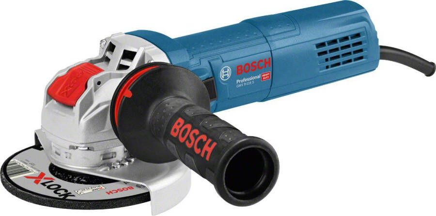 Bosch Blauw GWX 9-115 S X-Lock Haakse slijper in koffer 900W 115mm variabel 06017B1000