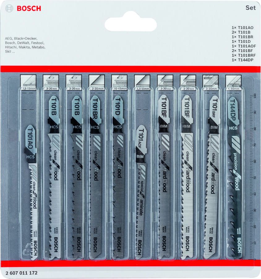 Bosch Accessoires 10-delige decoupeerzaagbladenset Clean Precision 2607011172