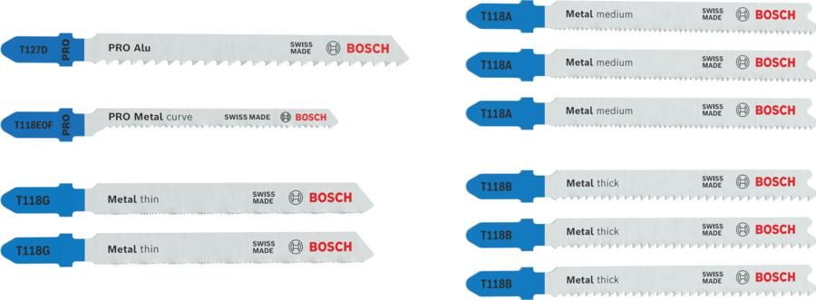 Bosch Accessoires 10-delige decoupeerzaagbladenset Metal Advance 2607012070