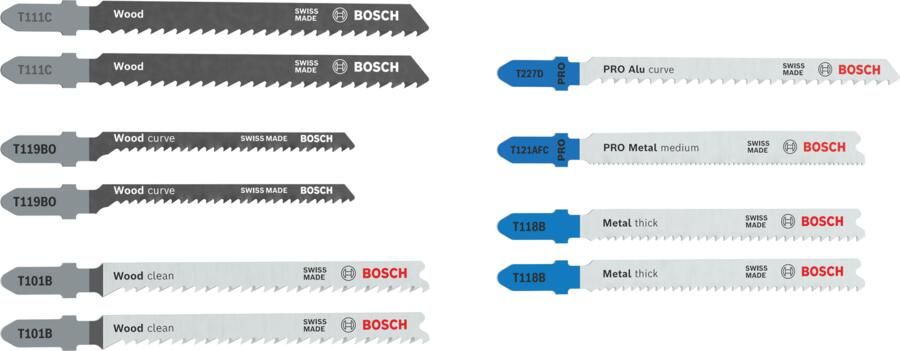 Bosch Accessoires 10-delige decoupeerzaagbladenset Multi Material Advanced 2607012072