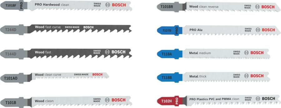 Bosch Accessoires 10-delige decoupeerzaagbladenset Multi Material Allrounde 2607012073