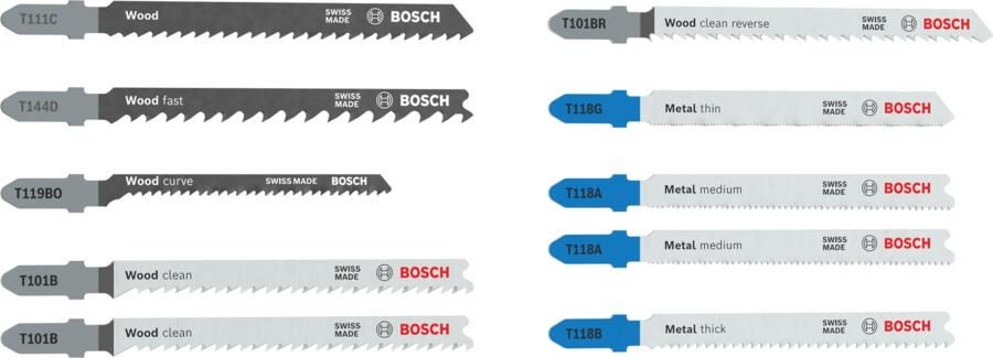 Bosch Accessoires 10-delige decoupeerzaagbladenset Multi Material Basics 2607012071