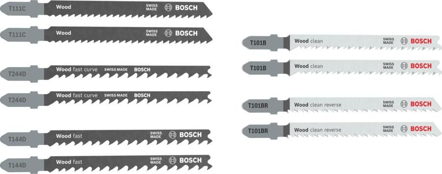 Bosch Accessoires 10-delige decoupeerzaagbladenset Wood Basics 2607012069