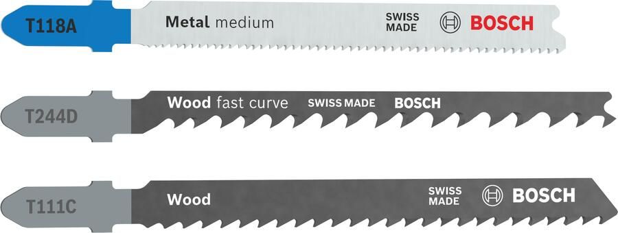 Bosch Accessoires 3-delige decoupeerzaagbladenset Multi Material Basics 2607012076