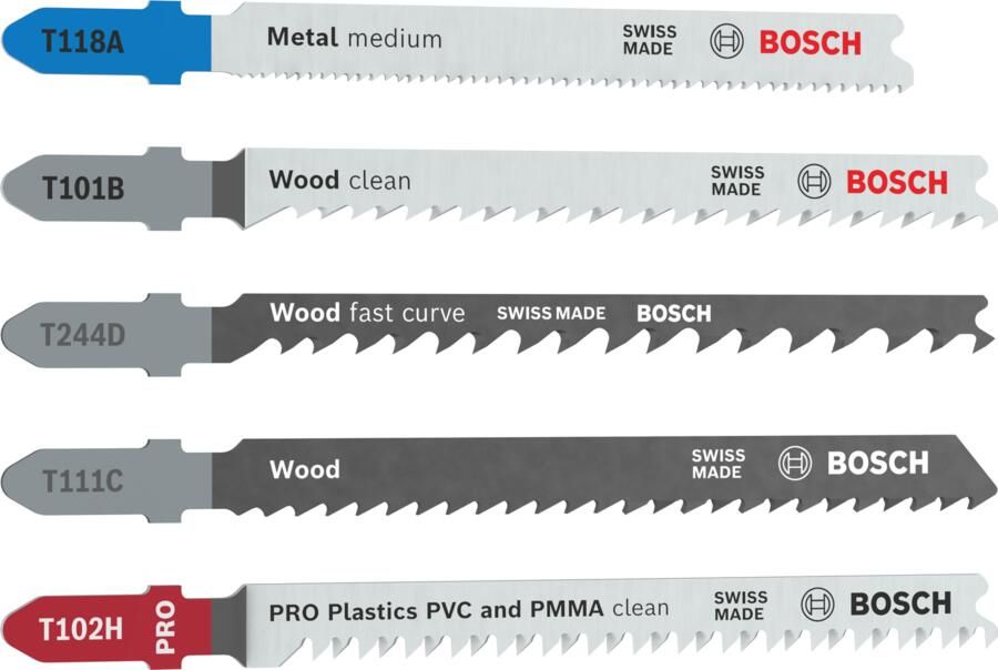 Bosch Accessoires 5-delige decoupeerzaagbladenset Multi Material Basics 2607012075