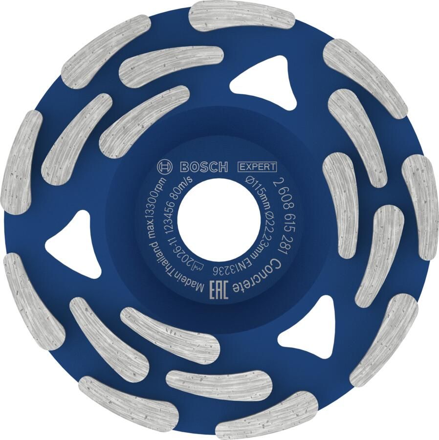 Bosch Accessoires EXPERT Diamantschuurkop Concrete lifetime 115 x 22 23 x 5 mm 2608615281