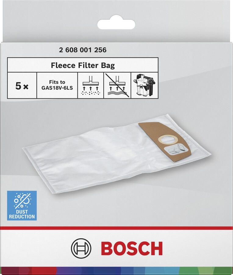 Bosch accessoires Filterzak vlies | 5x 2608001256