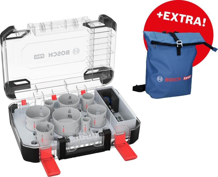 Bosch Accessoires Gatenzagenset | 11-delig | Incl. rugzak 061599766L