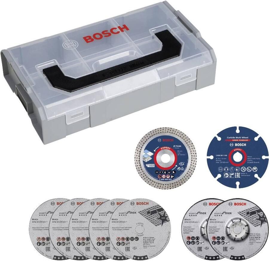 Bosch Accessoires kit 76 mm voor haakse slijper in mini l-boxx 061599764G