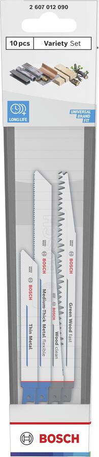 Bosch accessoires Line Top Seller 10-delige reciprozaagbladenset in container 2607012090