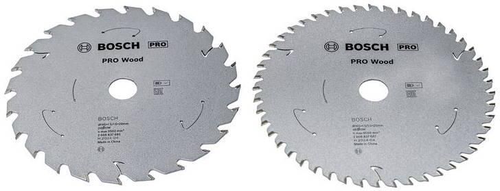 Bosch Accessoires PRO Wood Cirkelzaagbladen | 165 mm | Cordless | 2 stuks 2608644735