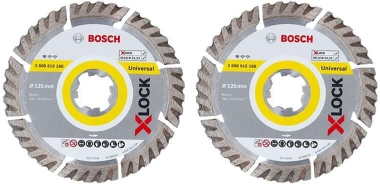 Bosch Accessoires Promo pack X-LOCK Diamantschijf Standard for Universal 125 x 22 23 x 2 0 x 10 mm 2 stuk(s) 2608615247