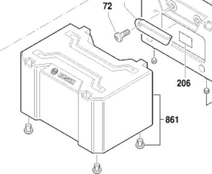 Bosch onderdeel voor afkortzaag GCM305-216 Steunblok 1609B07675