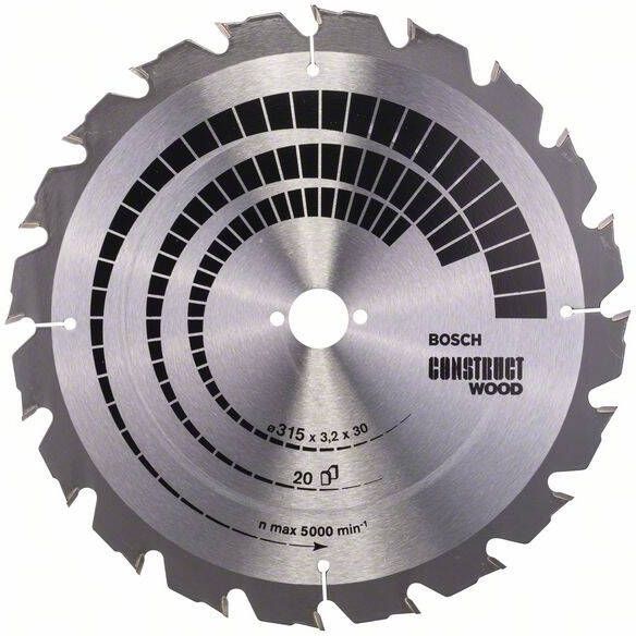 Bosch Cirkelzaagblad Construct Wood 315 x 30 x 3 2 mm 20 1st