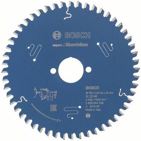 Bosch Accessoires Cirkelzaagblad Expert for Aluminium 165x30x2.2 1.6x52T 2608644096